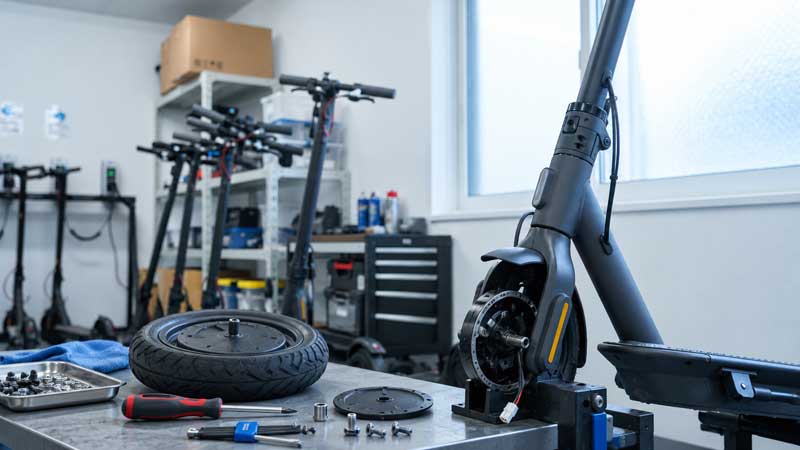 Taller de reparación de patinetes eléctricos de D SAT en Vigo